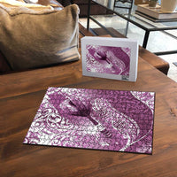 Personalised New Zealand Aotearoa Darts Masters Puzzle Maori Art Tattoo with Tribal Dart Symbol Pink - Polynesian Pride