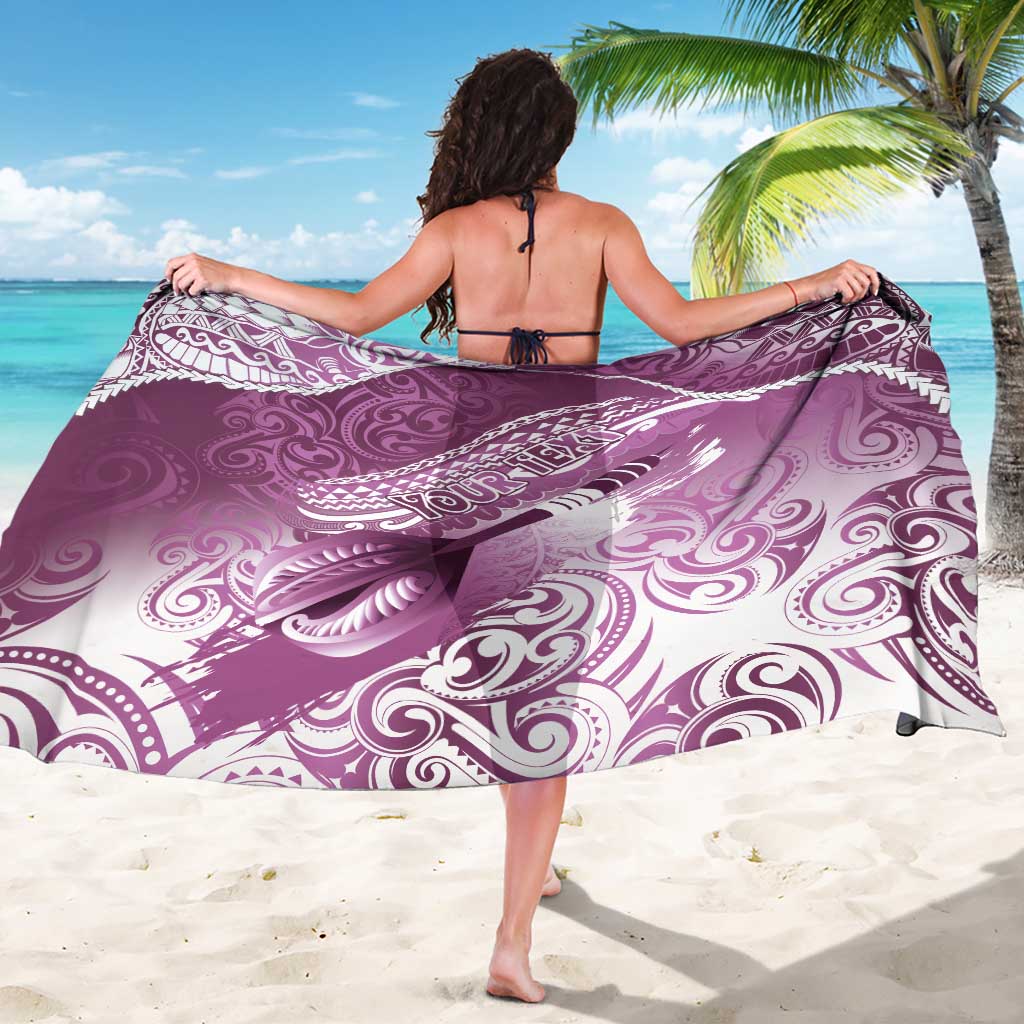 Personalised New Zealand Aotearoa Darts Masters Sarong Maori Art Tattoo with Tribal Dart Symbol Pink - Polynesian Pride