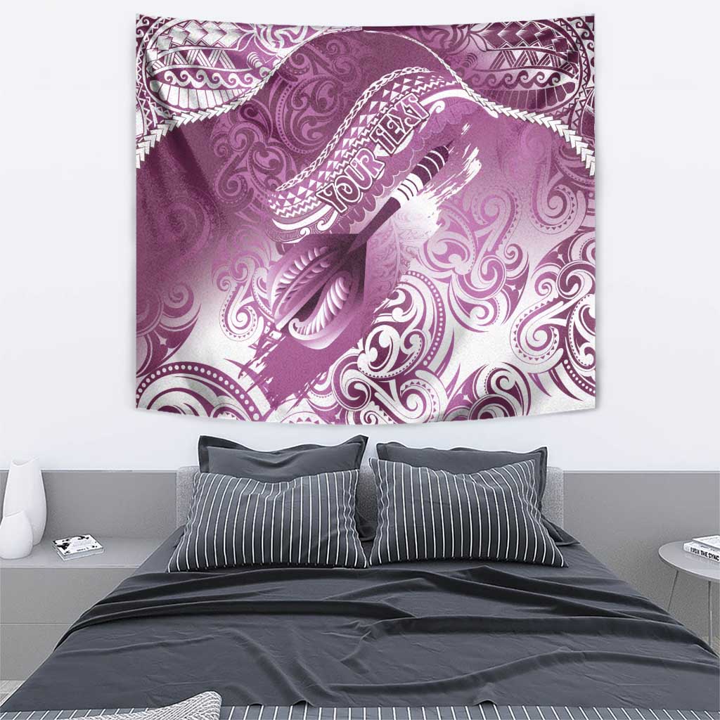 Personalised New Zealand Aotearoa Darts Masters Tapestry Maori Art Tattoo with Tribal Dart Symbol Pink - Polynesian Pride