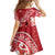 Personalised New Zealand Aotearoa Darts Masters Family Matching Long Sleeve Bodycon Dress and Hawaiian Shirt Maori Art Tattoo with Tribal Dart Symbol Red - Polynesian Pride