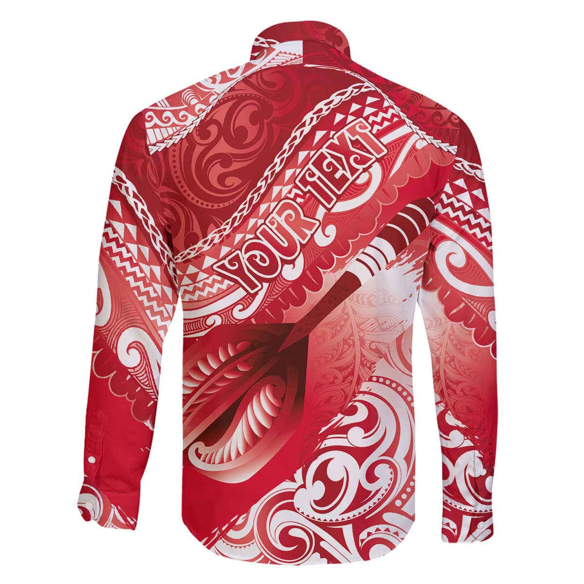 Personalised New Zealand Aotearoa Darts Masters Family Matching Off The Shoulder Long Sleeve Dress and Hawaiian Shirt Maori Art Tattoo with Tribal Dart Symbol Red - Polynesian Pride