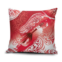 Personalised New Zealand Aotearoa Darts Masters Pillow Cover Maori Art Tattoo with Tribal Dart Symbol Red - Polynesian Pride
