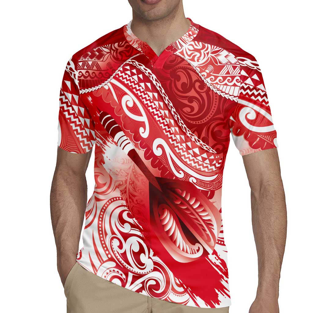 Personalised New Zealand Aotearoa Darts Masters Rugby Jersey Maori Art Tattoo with Tribal Dart Symbol Red - Polynesian Pride