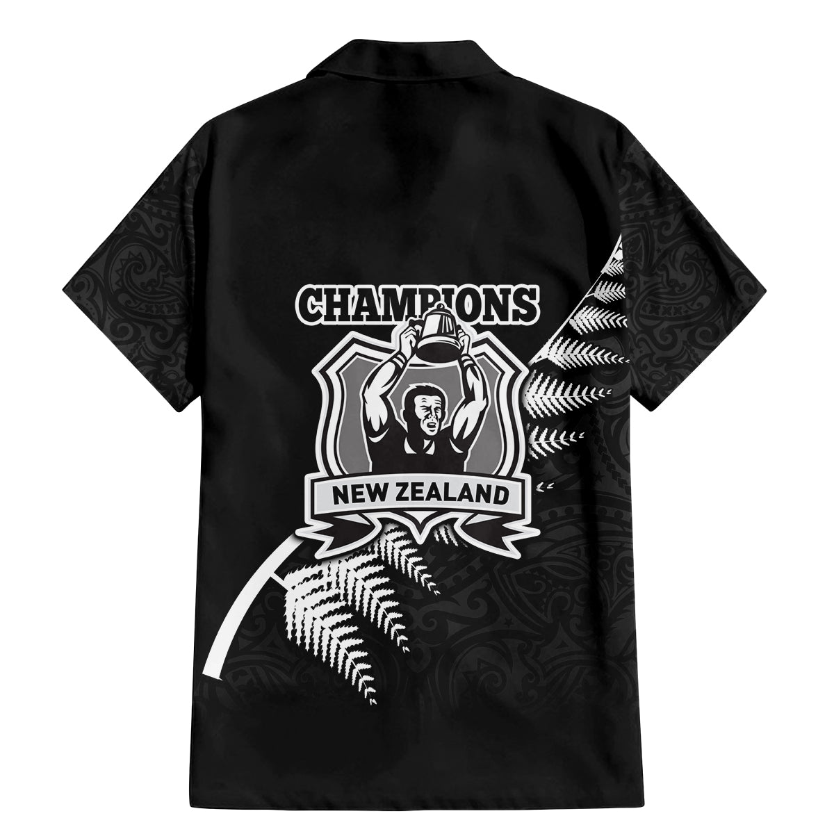 New Zealand World Cup 2023 Family Matching Mermaid Dress and Hawaiian Shirt Aotearoa Champion Rugby with Silver Fern Maori Ethnic Pattern LT03 - Polynesian Pride