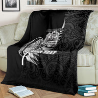 Custom New Zealand World Cup 2023 Blanket Aotearoa Champion Rugby with Silver Fern Maori Ethnic Pattern LT03 - Polynesian Pride