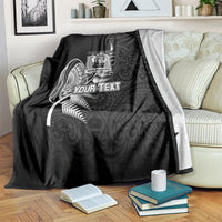 Custom New Zealand World Cup 2023 Blanket Aotearoa Champion Rugby with Silver Fern Maori Ethnic Pattern LT03 - Polynesian Pride