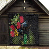 New Zealand Tui Quilt Guardians of the Hei Tiki - Maori Art and Plants LT03 - Polynesian Pride
