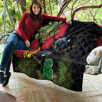 New Zealand Tui Quilt Guardians of the Hei Tiki - Maori Art and Plants LT03 - Polynesian Pride