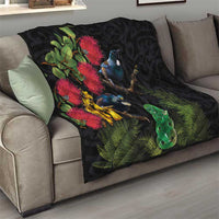 New Zealand Tui Quilt Guardians of the Hei Tiki - Maori Art and Plants LT03 - Polynesian Pride