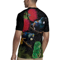 New Zealand Tui Rugby Jersey Guardians of the Hei Tiki - Maori Art and Plants