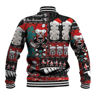 New Zealand Christmas Baseball Jacket Maori Christmas Spirit - Meri Kirihimete LT03 - Polynesian Pride