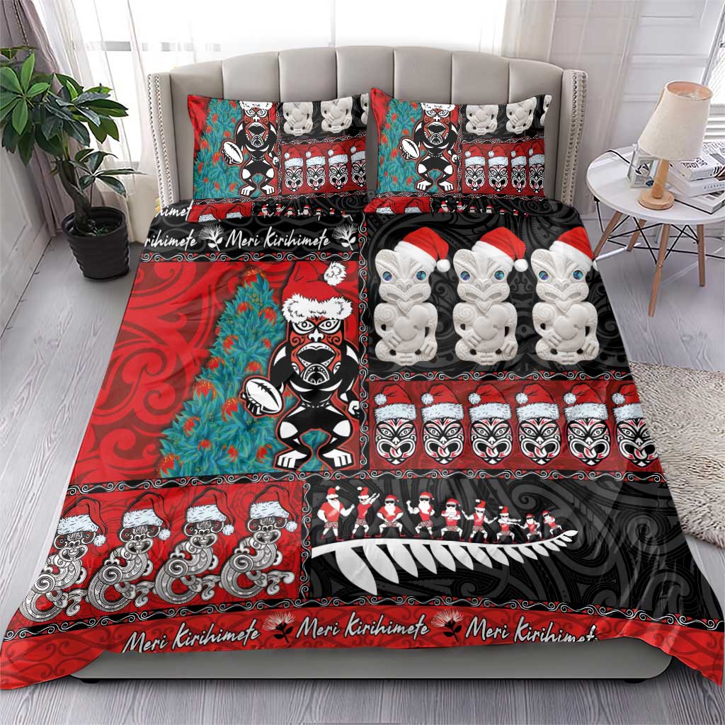 New Zealand Christmas Bedding Set Maori Christmas Spirit - Meri Kirihimete