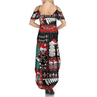 New Zealand Christmas Summer Maxi Dress Maori Christmas Spirit - Meri Kirihimete