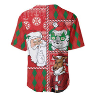 Australian Christmas Baseball Jersey - Santa Koala Kangaroo and Holiday Cheer LT03 - Polynesian Pride