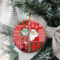 Australian Christmas Ceramic Ornament - Santa Koala Kangaroo and Holiday Cheer