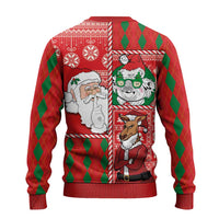 Australian Christmas Ugly Christmas Sweater - Santa Koala Kangaroo and Holiday Cheer LT03 - Polynesian Pride