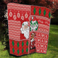 Australian Christmas Quilt - Santa Koala Kangaroo and Holiday Cheer LT03 - Polynesian Pride