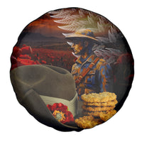 Slouch Hat and Biscuits ANZAC Spare Tire Cover with Soldier Silver Fern LT03 - Polynesian Pride