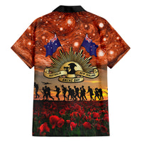 The Rising Sun Badge ANZAC Family Matching Off Shoulder Long Sleeve Dress and Hawaiian Shirt Last Post Field of Poppy Starry Night Style LT03 - Polynesian Pride