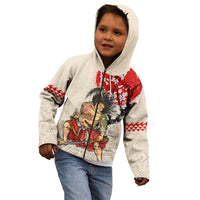 Personalised Japanese Culture Hawaii Style Kid Hoodie Japanese Samurai with Hawaiian Pattern LT03 - Polynesian Pride