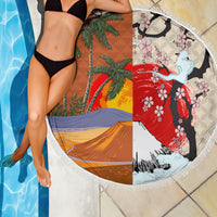 Pan-Pacific Festival Beach Blanket Mauna Kea and Fuji Mountains