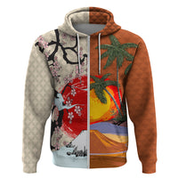 Pan-Pacific Festival Zip Hoodie Mauna Kea and Fuji Mountains