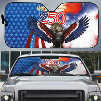Philippines and United States Semiquincentennial Auto Sun Shade Eagle and National Flag Style