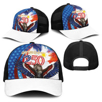 Philippines and United States Semiquincentennial Baseball Net Cap Eagle and National Flag Style