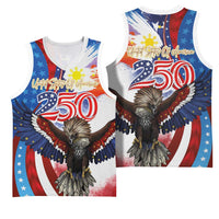 Philippines and United States Semiquincentennial Basketball Jersey Eagle and National Flag Style
