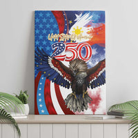 Philippines and United States Semiquincentennial Canvas Wall Art Eagle and National Flag Style