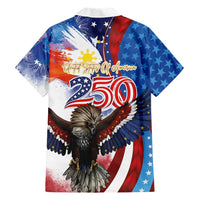 Philippines and United States Semiquincentennial Family Matching Mermaid Dress and Hawaiian Shirt Eagle and National Flag Style