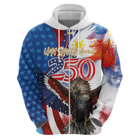 Philippines and United States Semiquincentennial Hoodie Eagle and National Flag Style