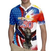 Philippines and United States Semiquincentennial Rugby Jersey Eagle and National Flag Style