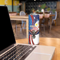 Philippines and United States Semiquincentennial Skinny Tumbler Eagle and National Flag Style