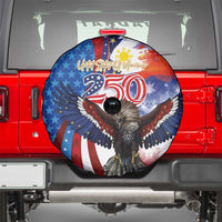 Philippines and United States Semiquincentennial Spare Tire Cover Eagle and National Flag Style