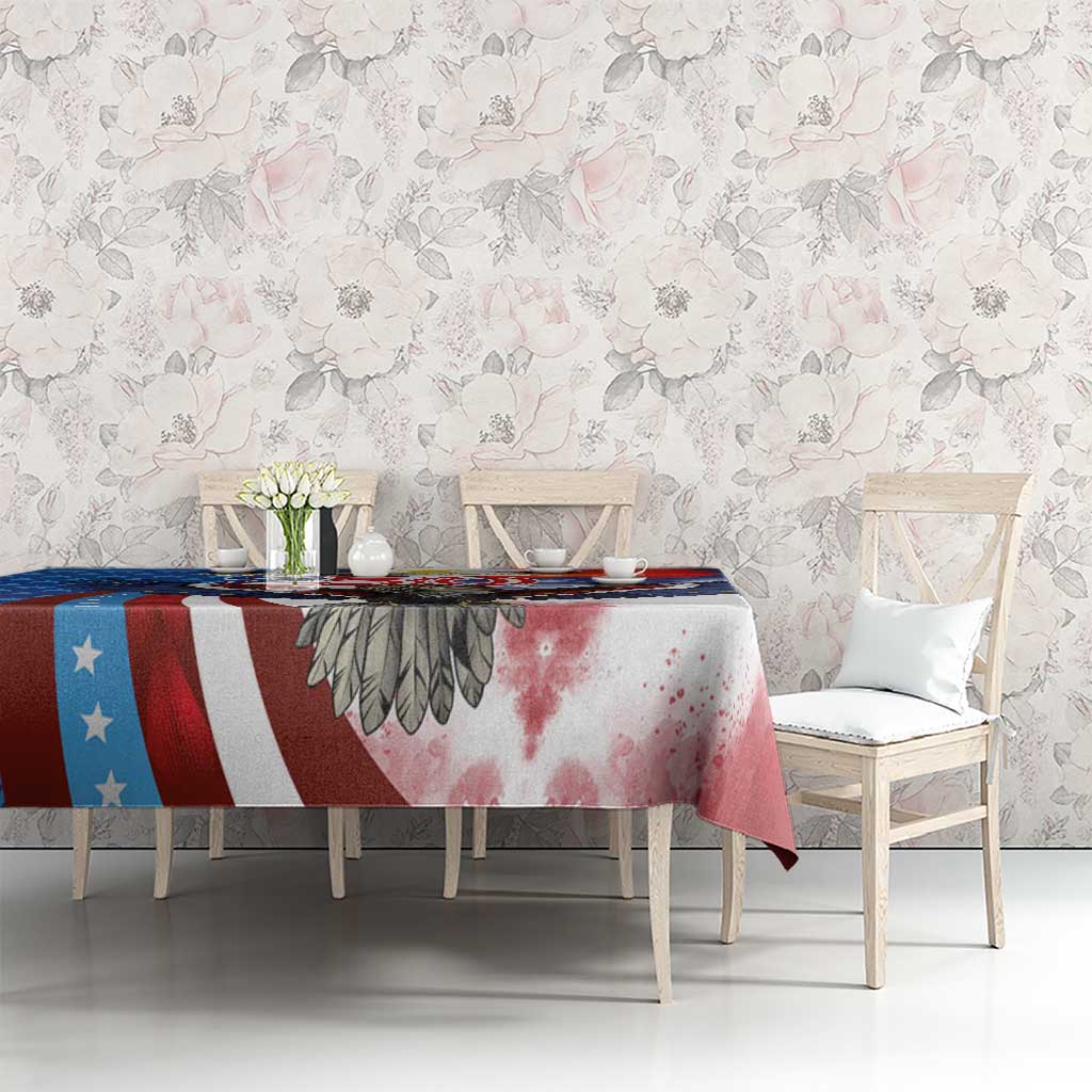 Philippines and United States Semiquincentennial Tablecloth Eagle and National Flag Style