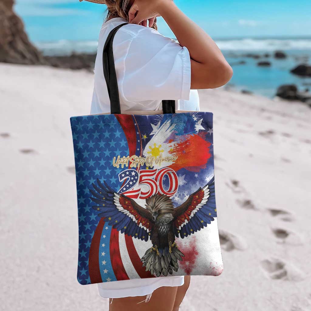 Philippines and United States Semiquincentennial Tote Bag Eagle and National Flag Style LT03 - Polynesian Pride
