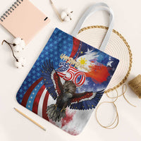 Philippines and United States Semiquincentennial Tote Bag Eagle and National Flag Style LT03 White Strap One Size Multicolor - Polynesian Pride