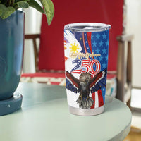 Philippines and United States Semiquincentennial Tumbler Cup Eagle and National Flag Style