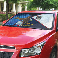 American Samoa and United States Semiquincentennial Auto Sun Shade Bald Eagle with National Flag Style LT03 - Polynesian Pride