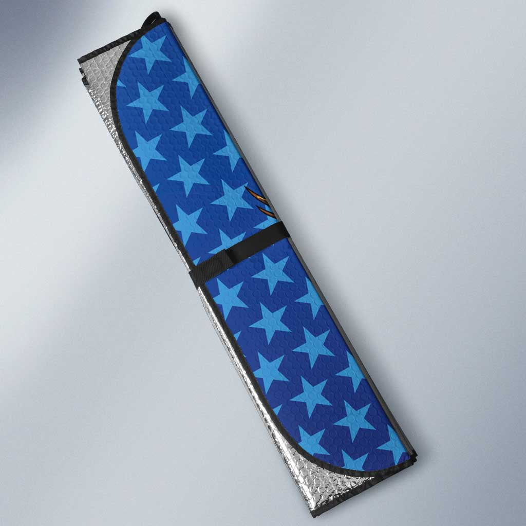 American Samoa and United States Semiquincentennial Auto Sun Shade Bald Eagle with National Flag Style LT03 - Polynesian Pride