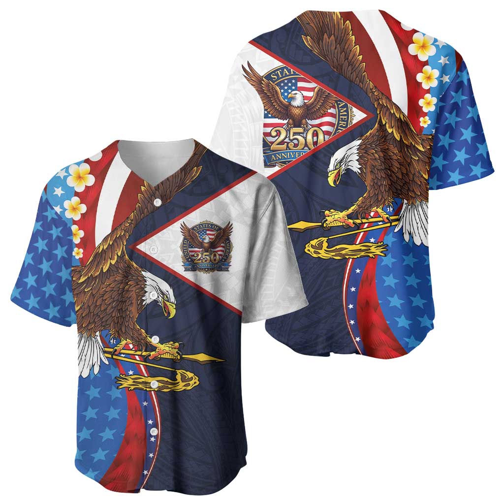 American Samoa and United States Semiquincentennial Baseball Jersey Bald Eagle with National Flag Style