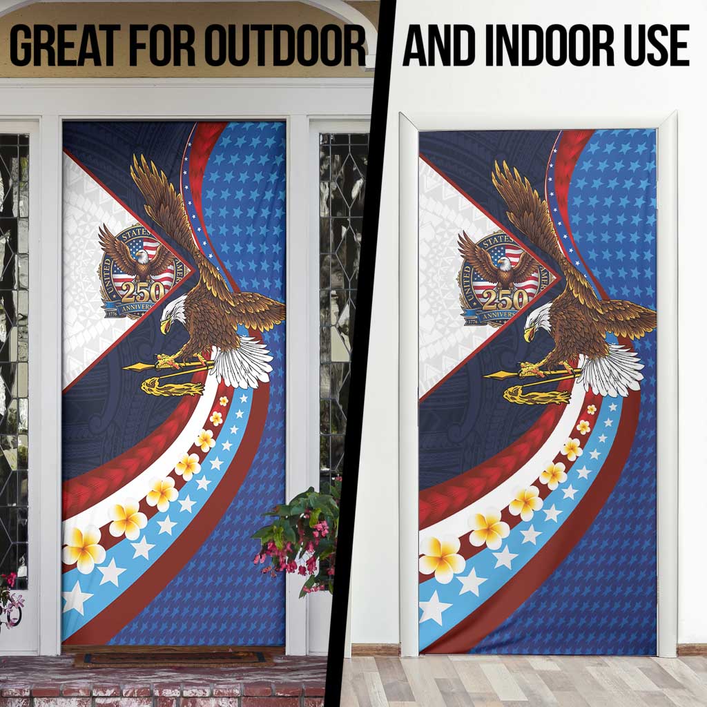 American Samoa and United States Semiquincentennial Door Cover Bald Eagle with National Flag Style