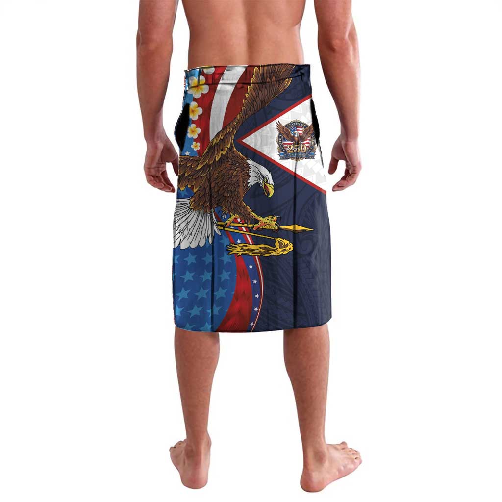 American Samoa and United States Semiquincentennial Lavalava Bald Eagle with National Flag Style