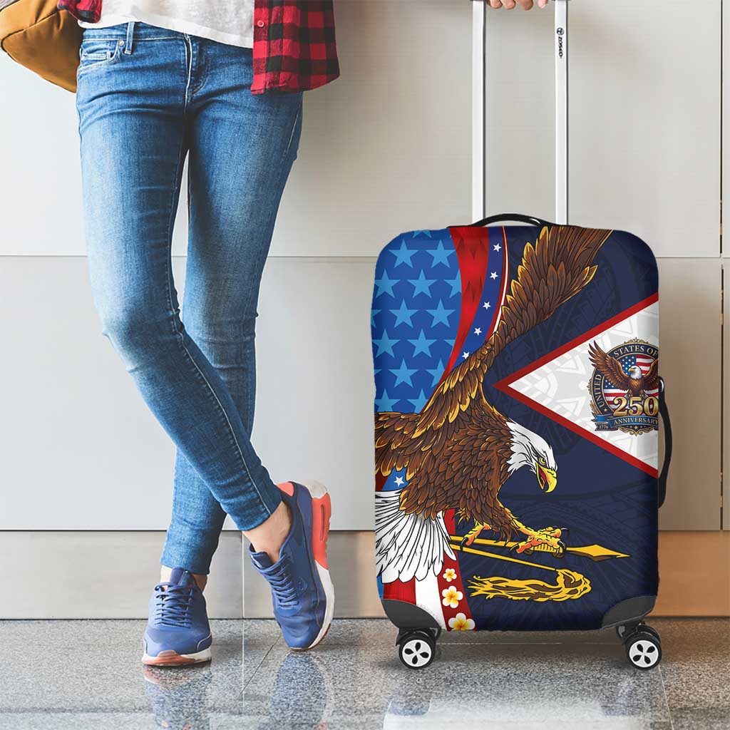 American Samoa and United States Semiquincentennial Luggage Cover Bald Eagle with National Flag Style