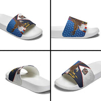 American Samoa and United States Semiquincentennial Slide Sandals Bald Eagle with National Flag Style LT03 - Polynesian Pride