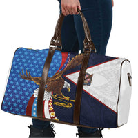 American Samoa and United States Semiquincentennial Travel Bag Bald Eagle with National Flag Style