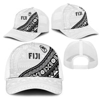 Fijian Rugby Mesh Trucker Cap Tapa Pattern and Palm Tree Tribal