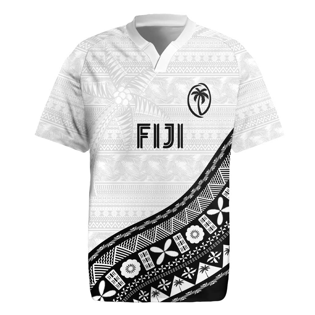 Custom Fijian Rugby Rugby Jersey Tapa Pattern and Palm Tree Tribal