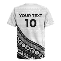 Custom Fijian Rugby Rugby Jersey Tapa Pattern and Palm Tree Tribal